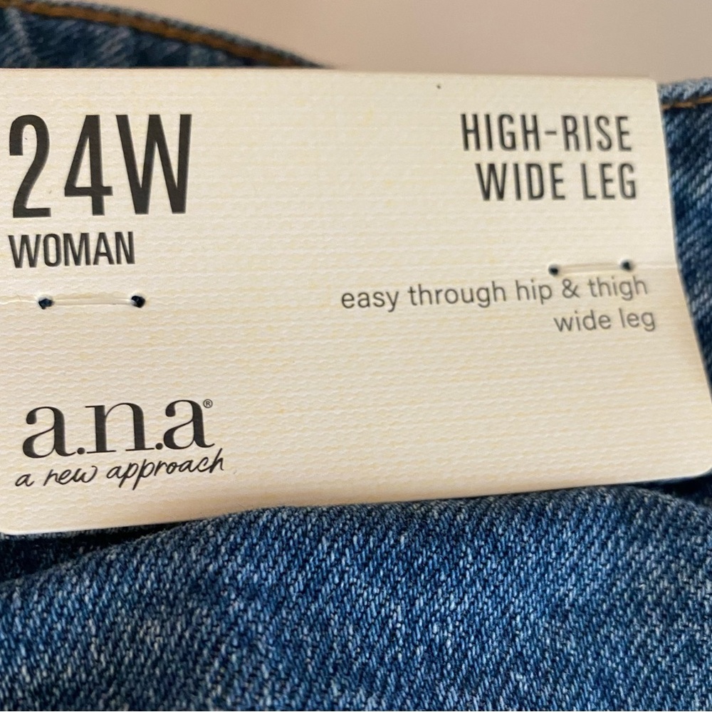 Women's 24W a.n.a. fromJC Penney Wide Leg Jeans - Picture 7 of 7